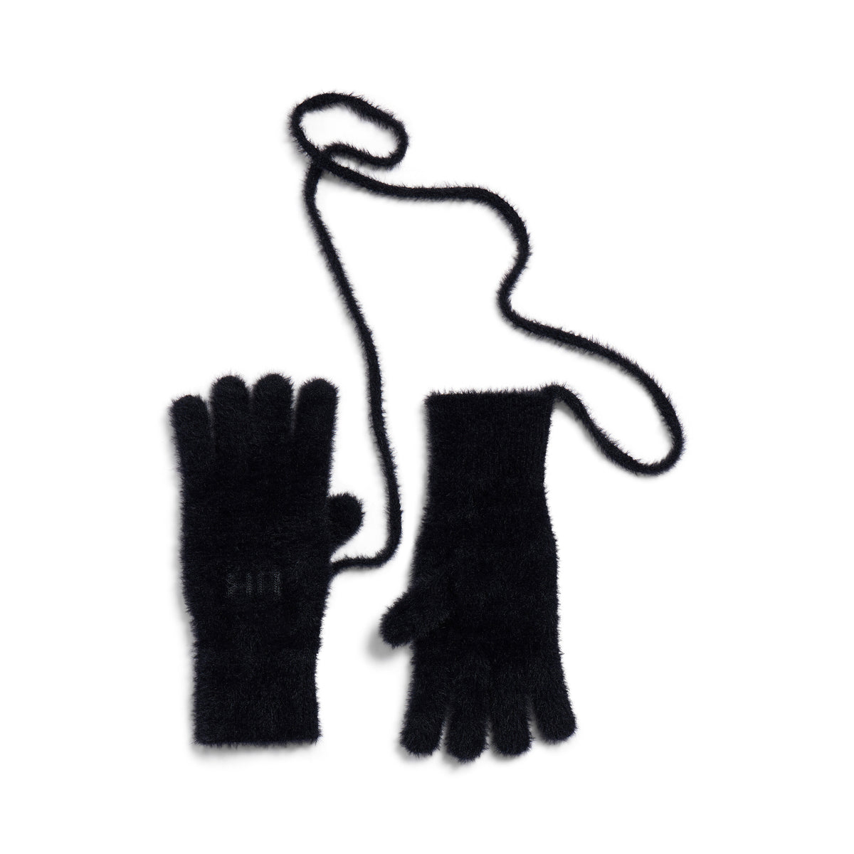 Furry Gloves - Black