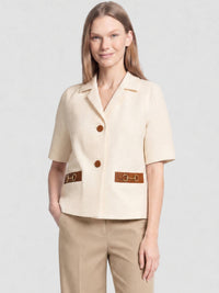 Horsebit gardenia Jacket - Gardenia