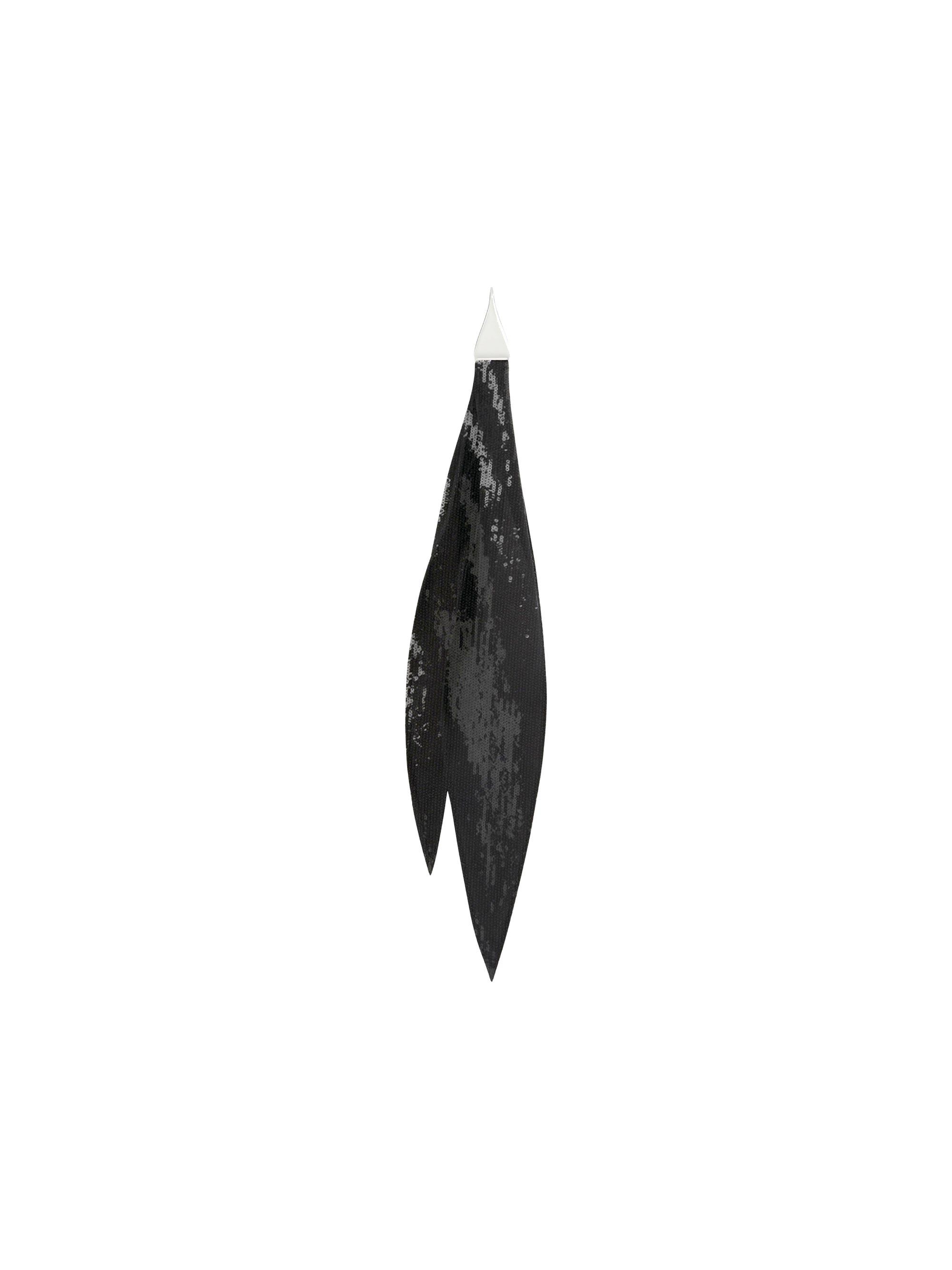 One Scarf glitter Earring - Black