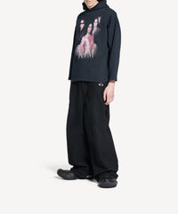 Kim K No Rib Hoodie - Faded Black
