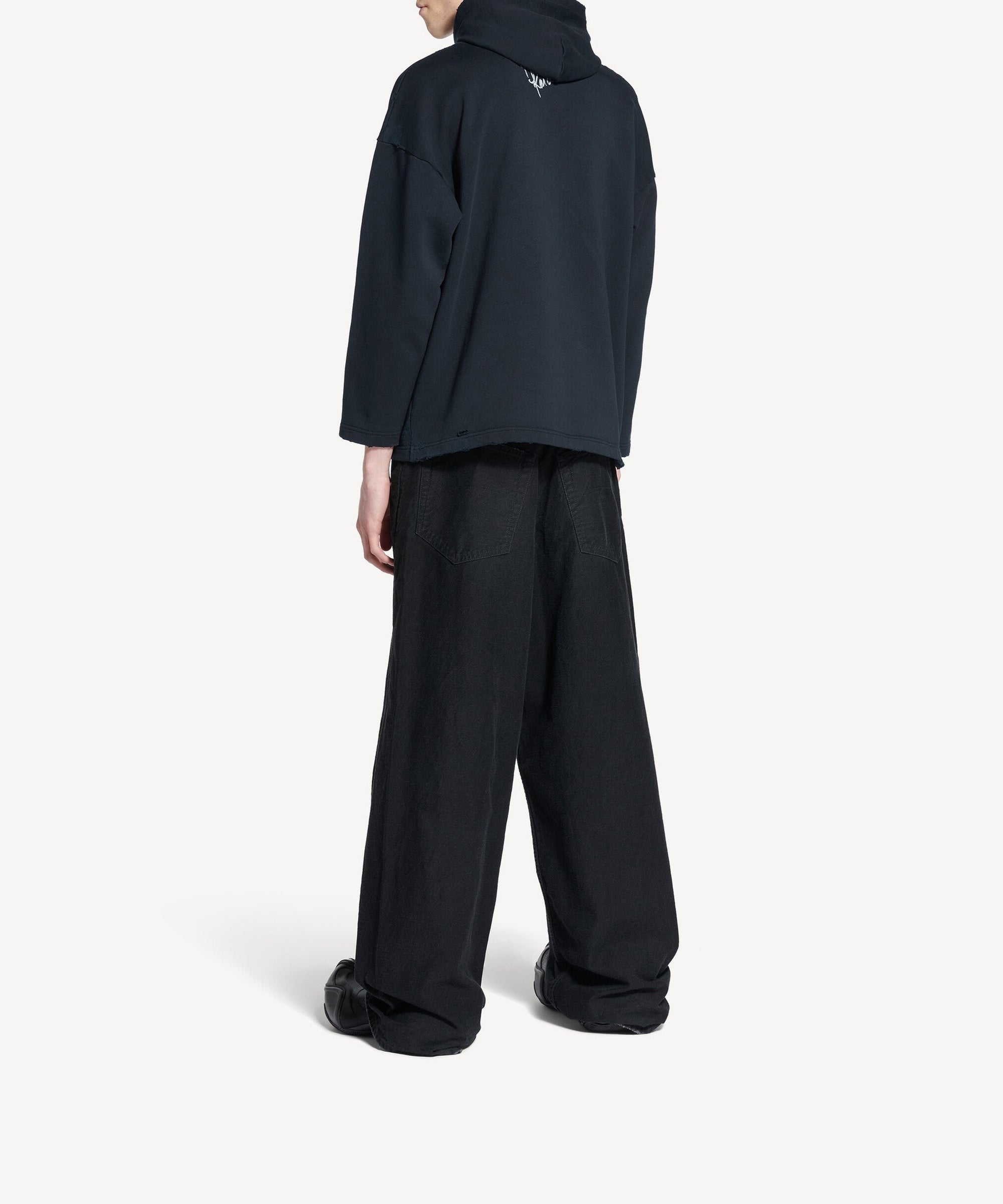 Kim K No Rib Hoodie - Faded Black