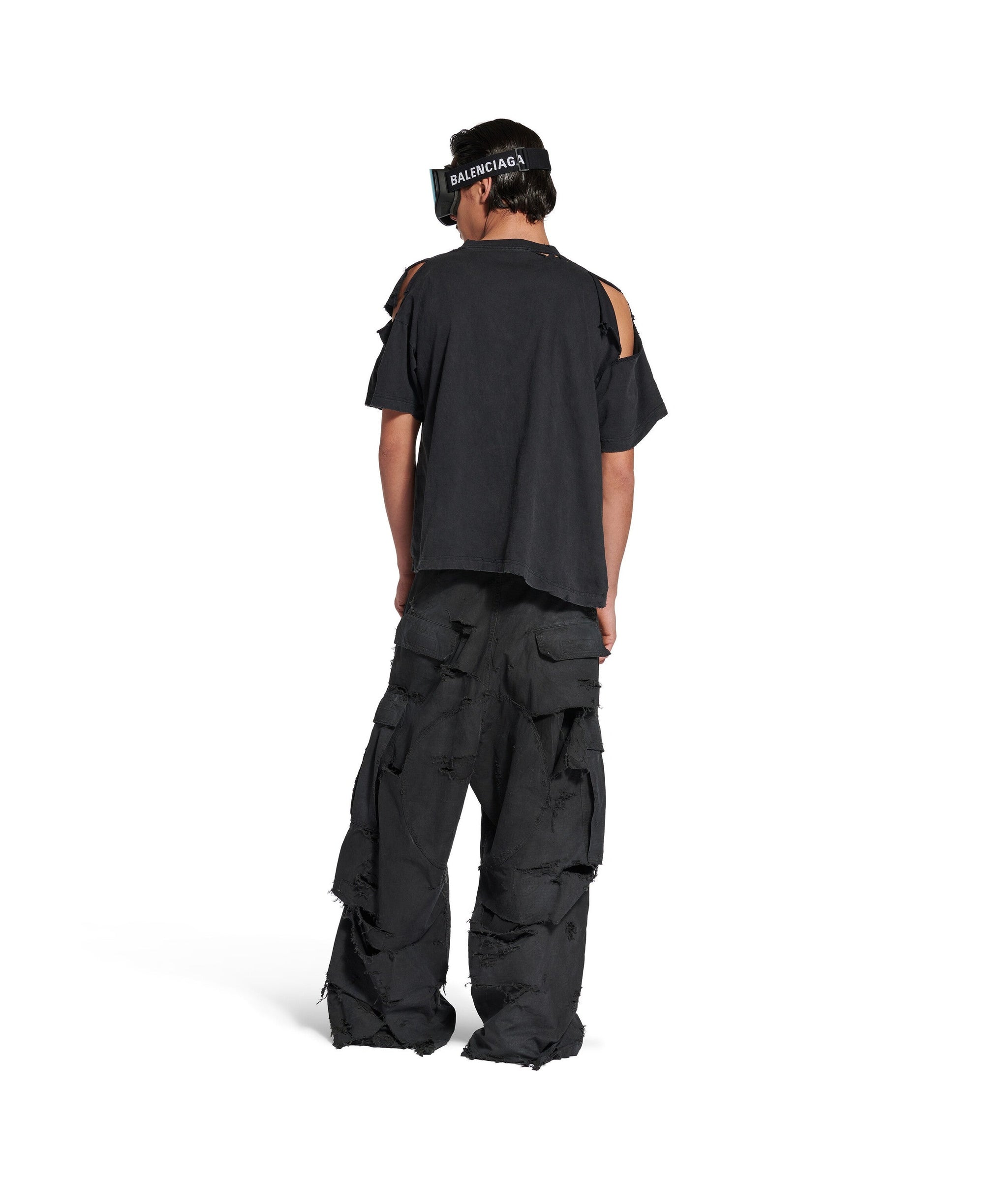 Queer Typo Boxy T-Shirt - Faded Washed Black