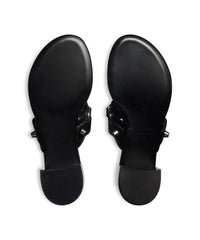 City Thong - Black & Silver