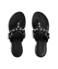 City Thong - Black & Silver
