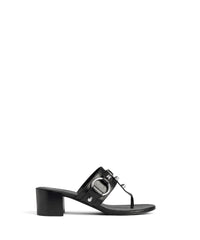 City Thong - Black & Silver