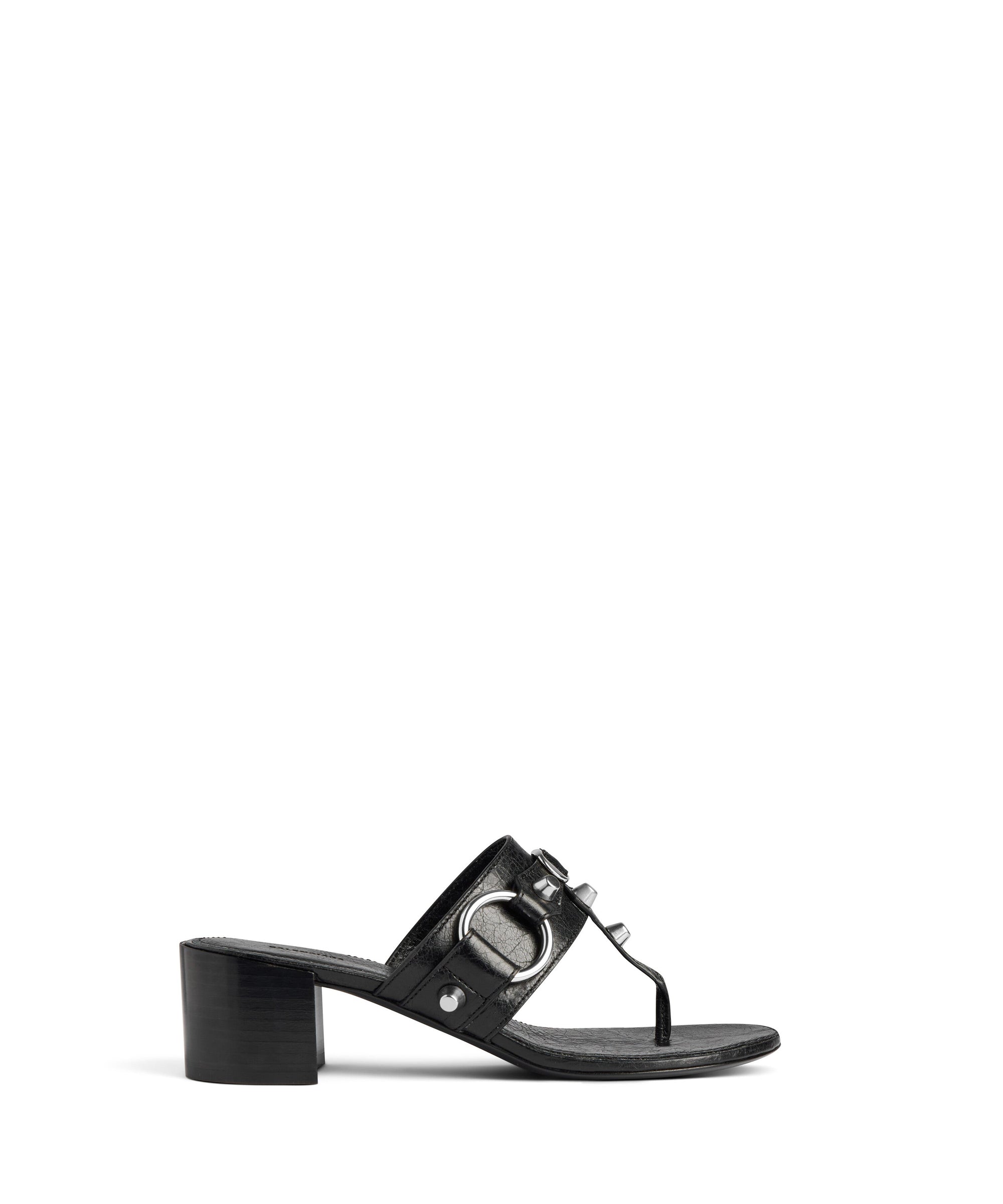 City Thong - Black & Silver