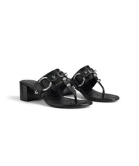 City Thong - Black & Silver