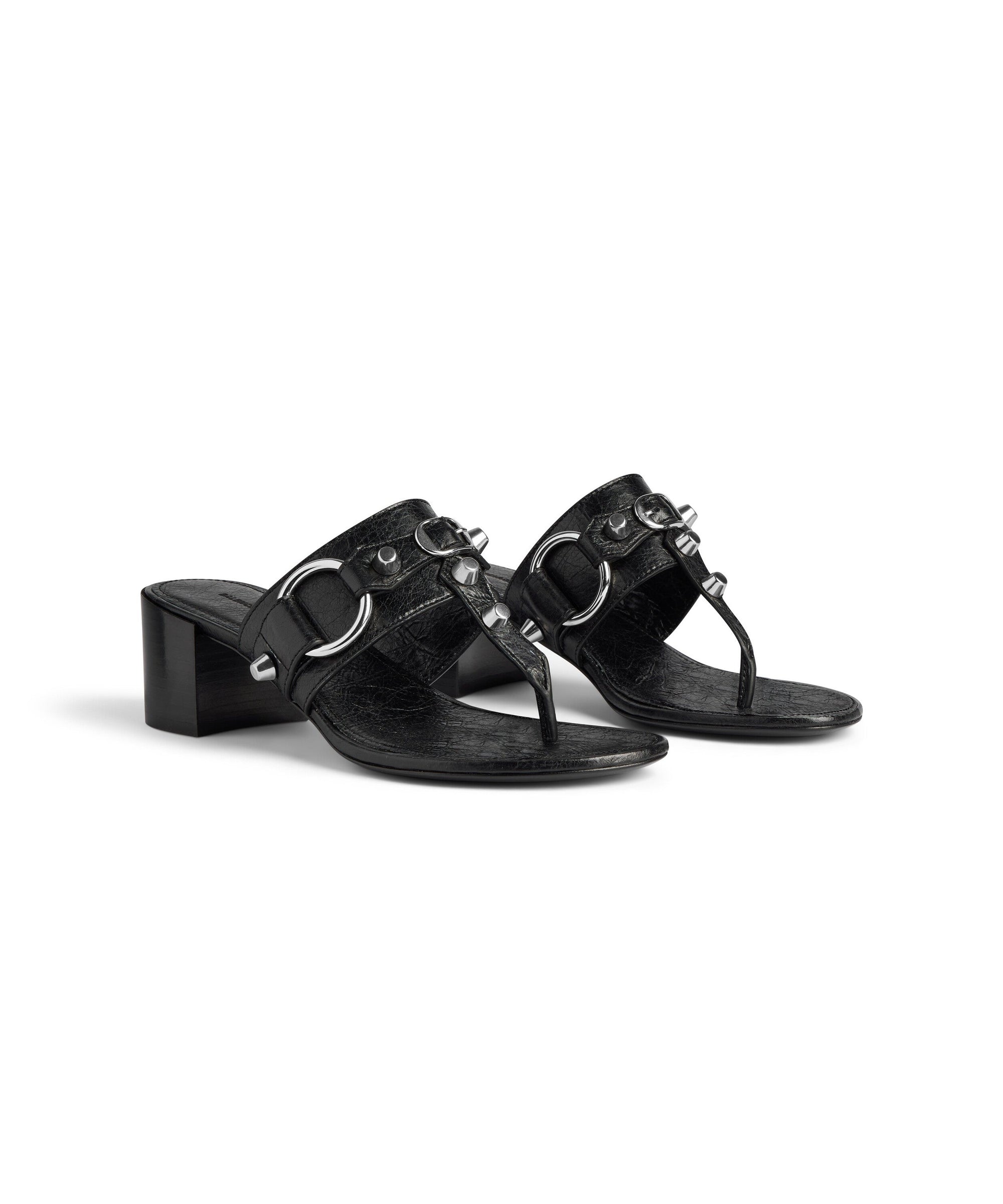 City Thong - Black & Silver