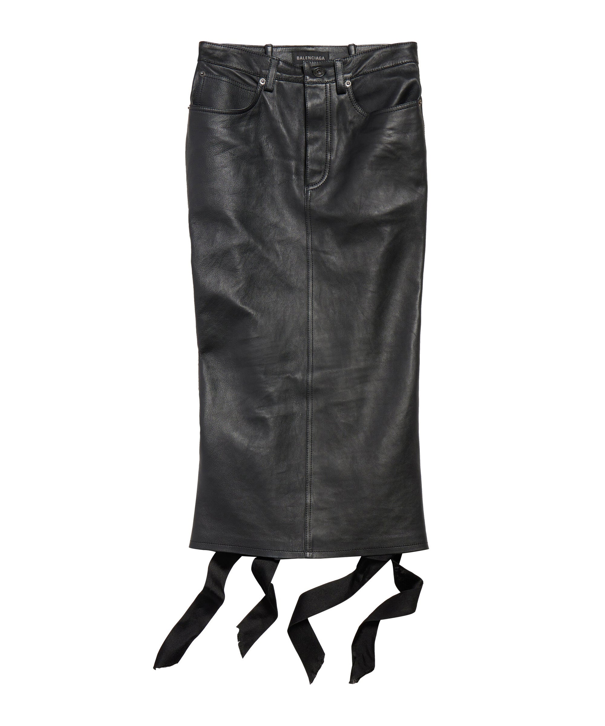 Laced Up Backless Skirt - Black