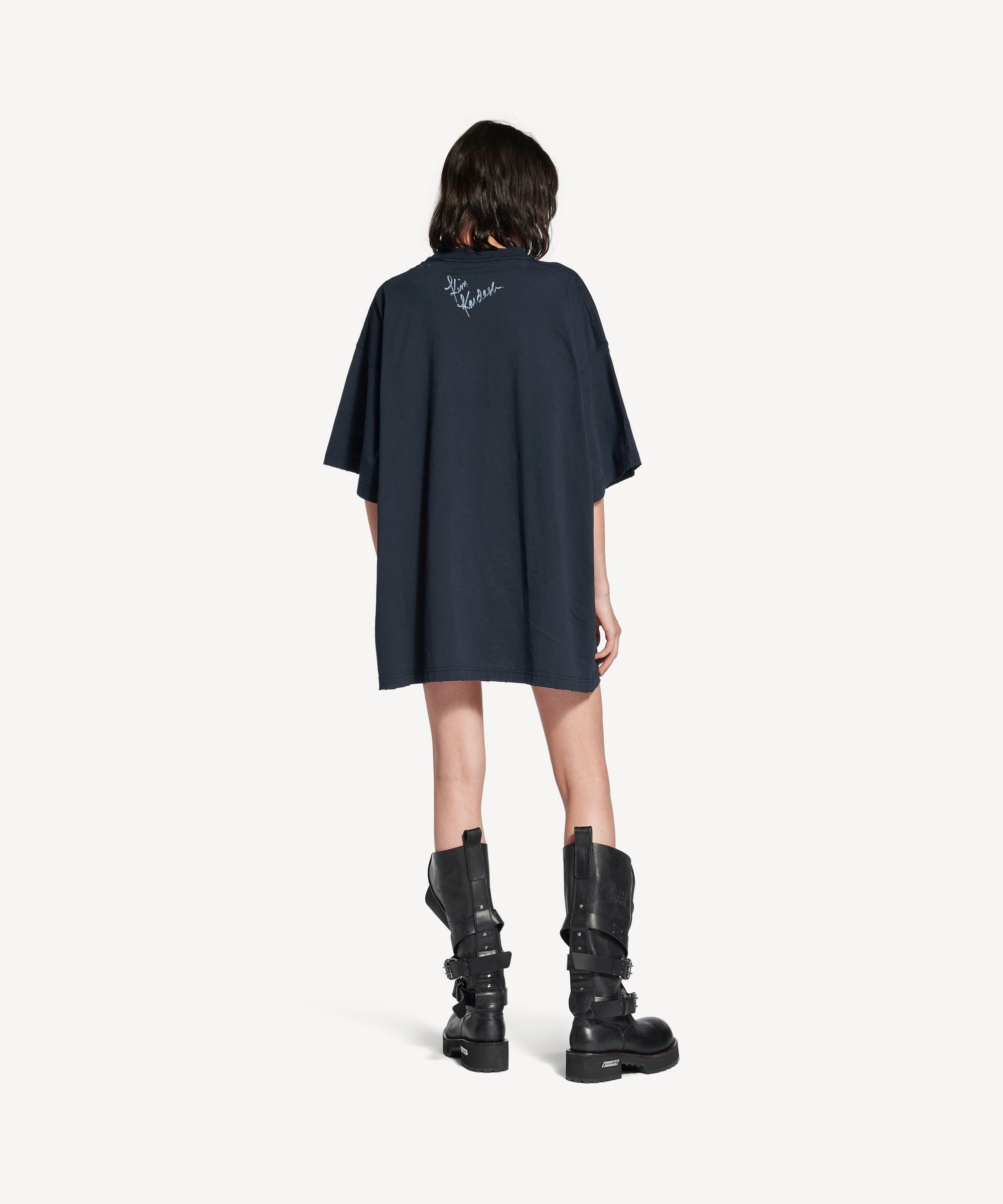 Kim K Oversized T-Shirt - Faded Black