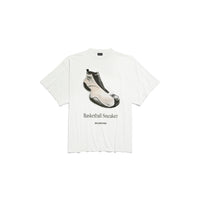 Basketball Sneaker T-Shirt Oversized - Dirty White