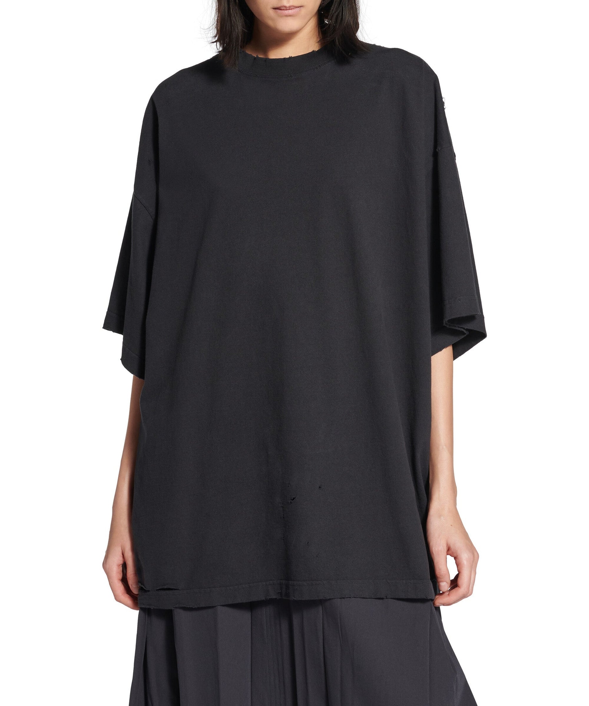 Blackletter Script Oversized T-Shirt - Faded Washed Black
