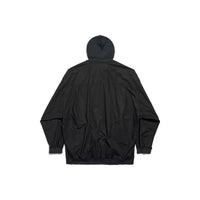 Cut-Up Hooded Shirt - Black