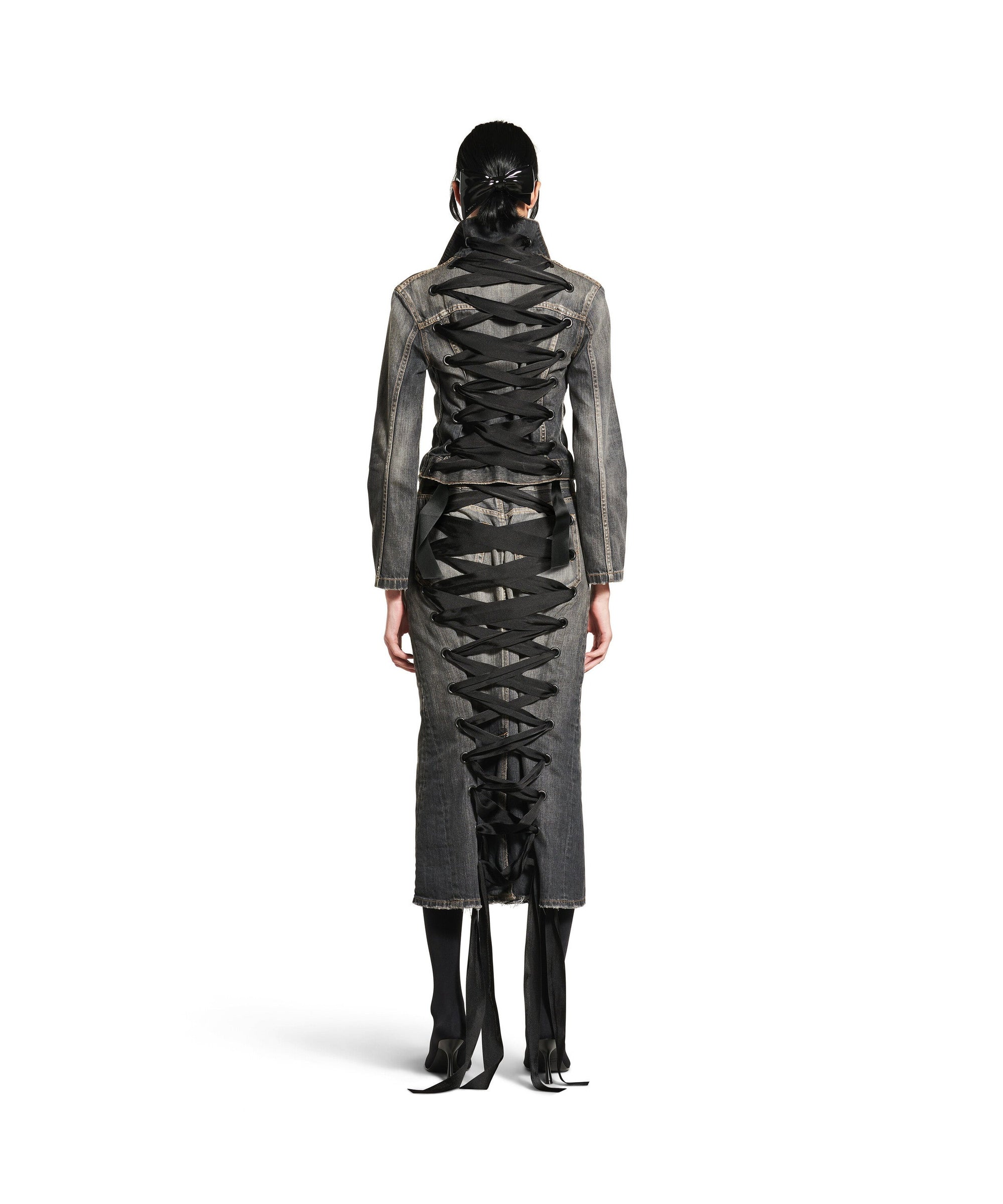 Lace-Up Jacket - Dark Grey