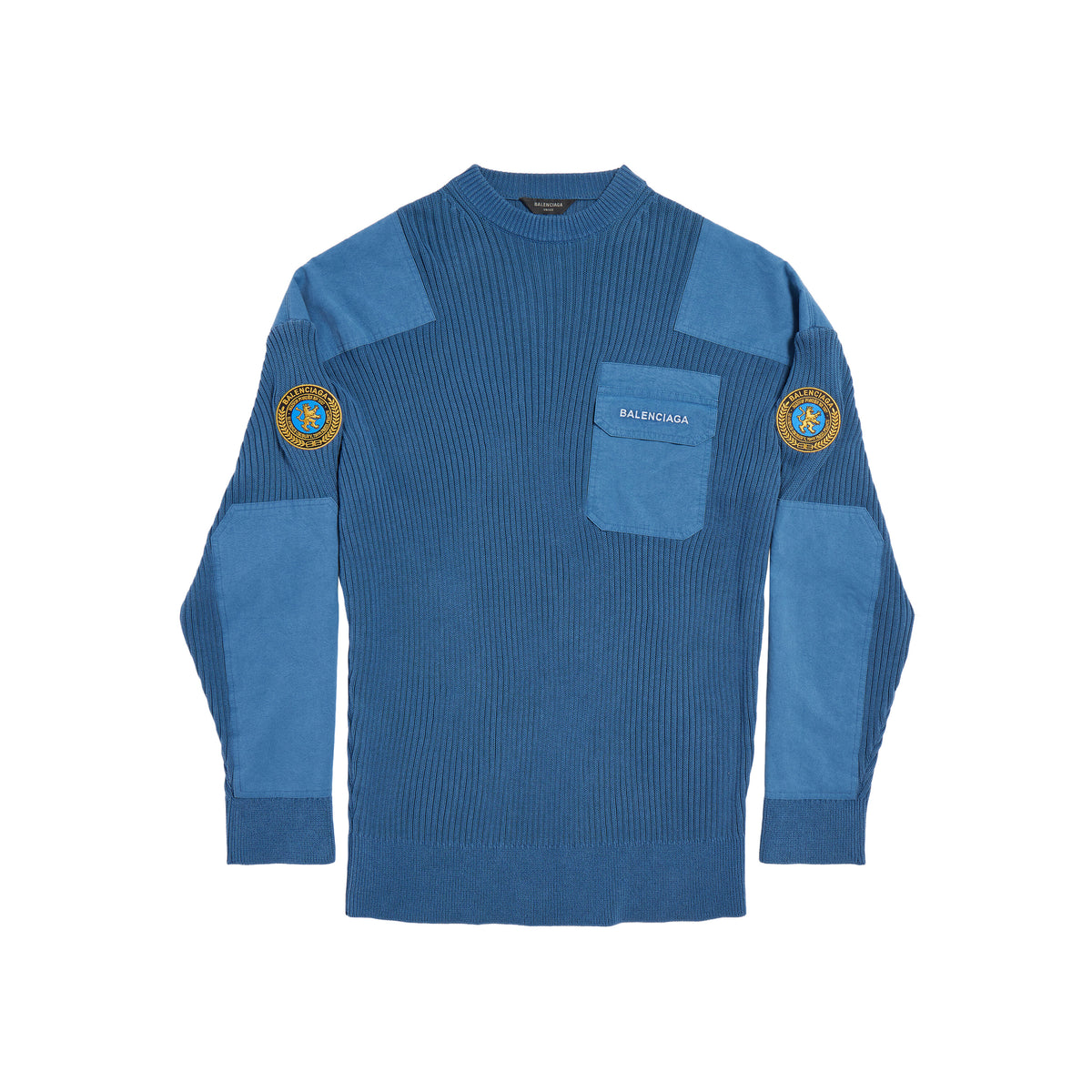 Military Knit Sweater - Dark Blue