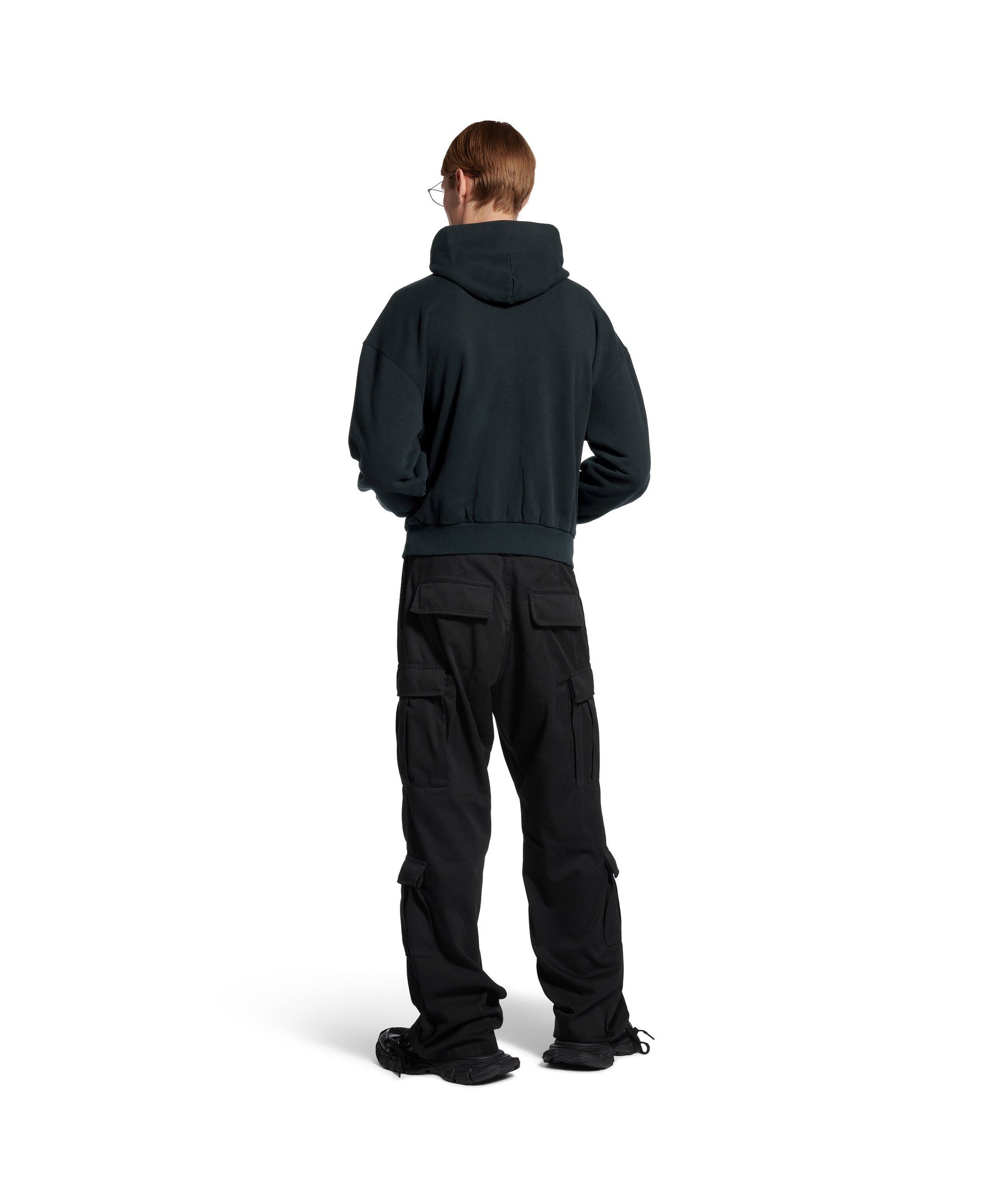 Airport Tag Zip-Up Hoodie - Faded Black