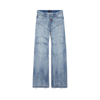 Low-Waist Pants - Light Blue