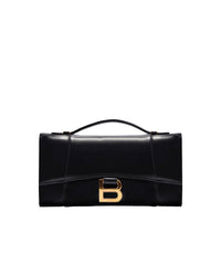 Hourglass Pochette With Handle - Black