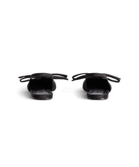 Nano Bow Flat Slingback - Black & Gold