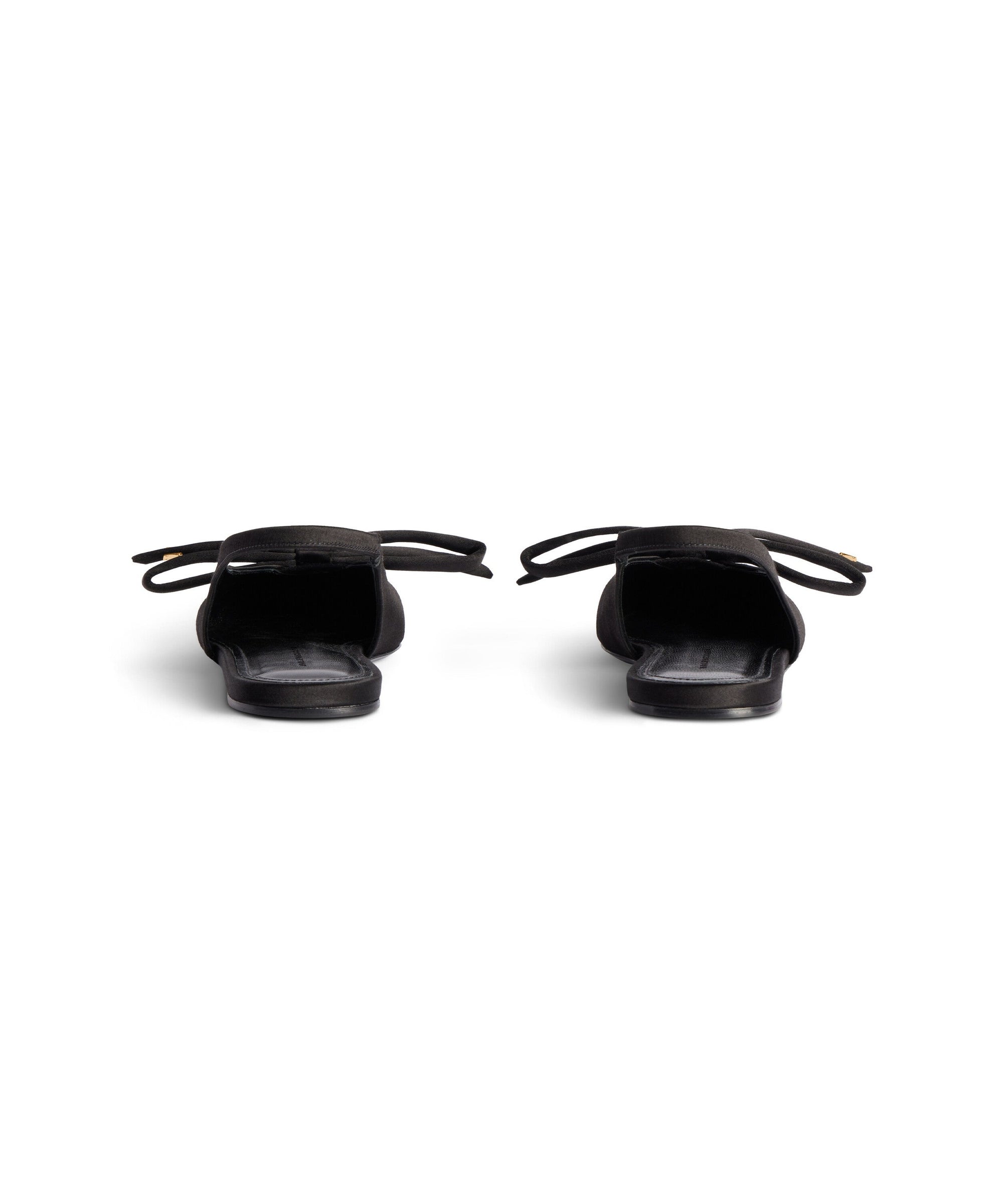 Nano Bow Flat Slingback - Black & Gold
