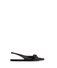 Nano Bow Flat Slingback - Black & Gold