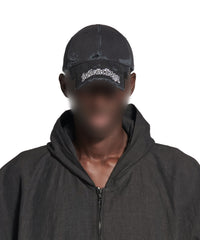 Blackletter Script Cap - Faded Washed Black