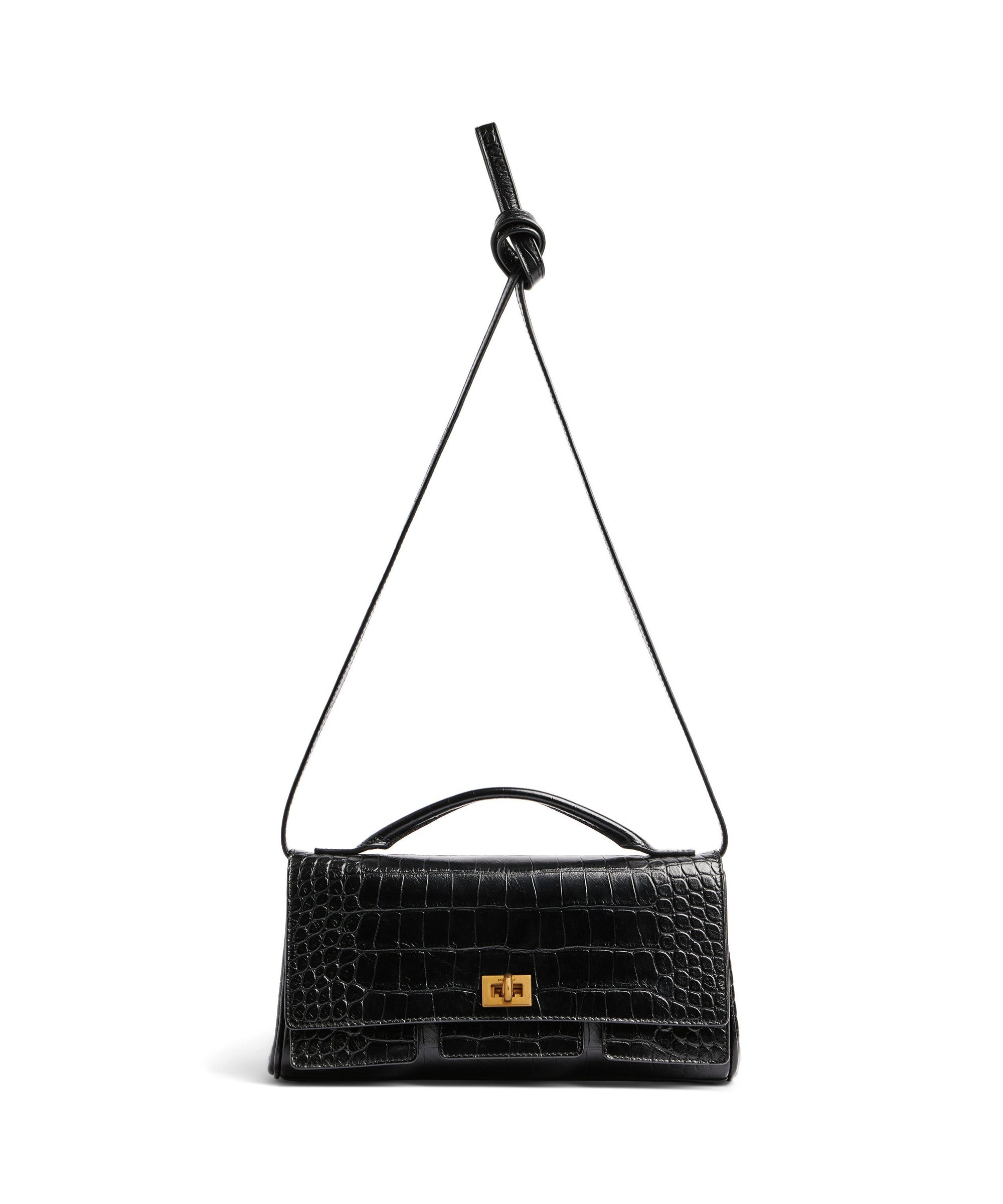 Bel Air Clutch On Strap Small - Black