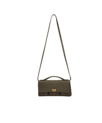 Bel Air Clutch On Strap Small - Army Green
