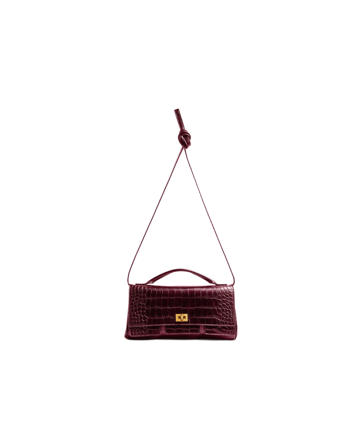 BEL AIR / Bel Air Clutch On Strap Small - Dark Burgundy