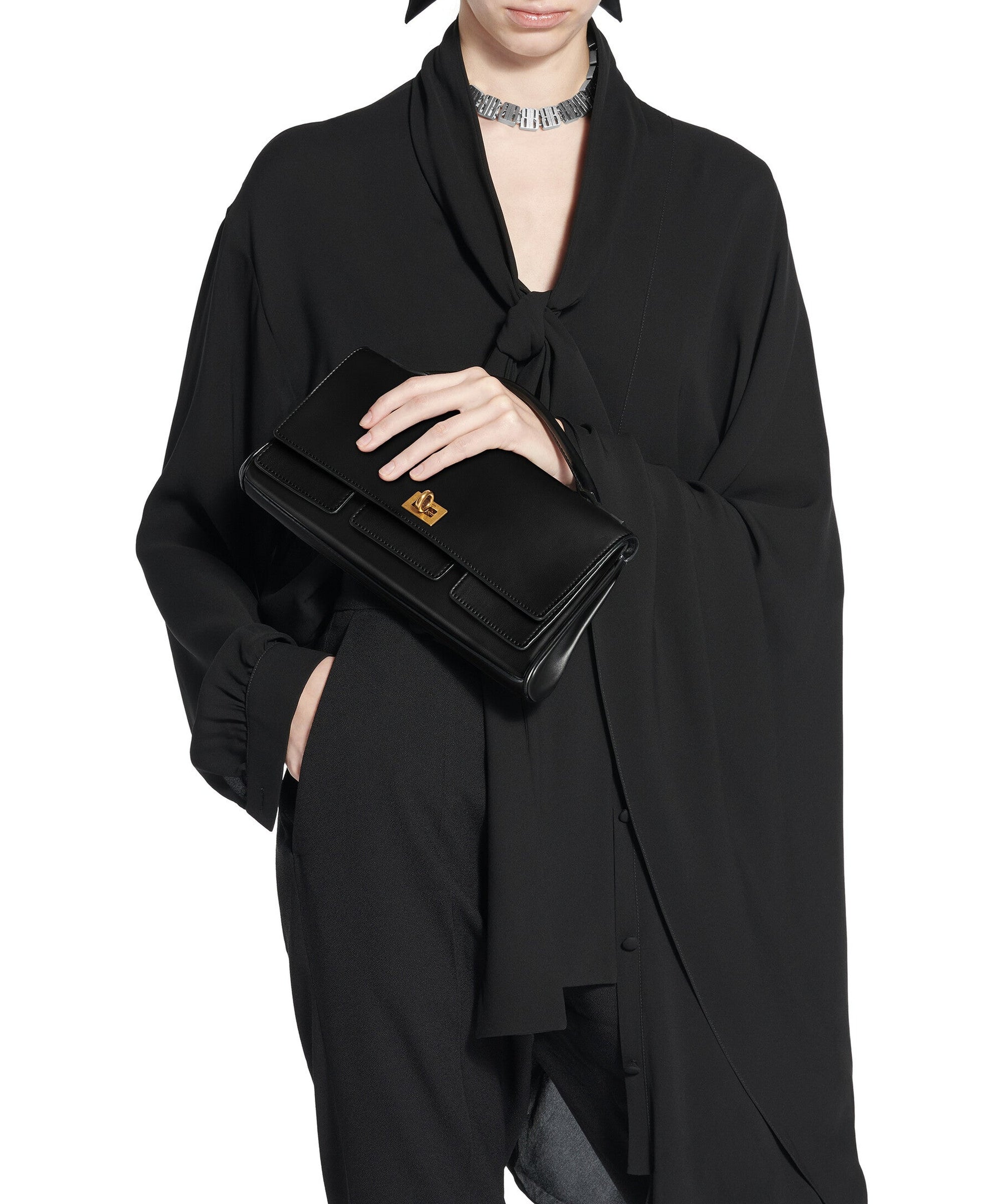 Bel Air Clutch On Strap Small - Black