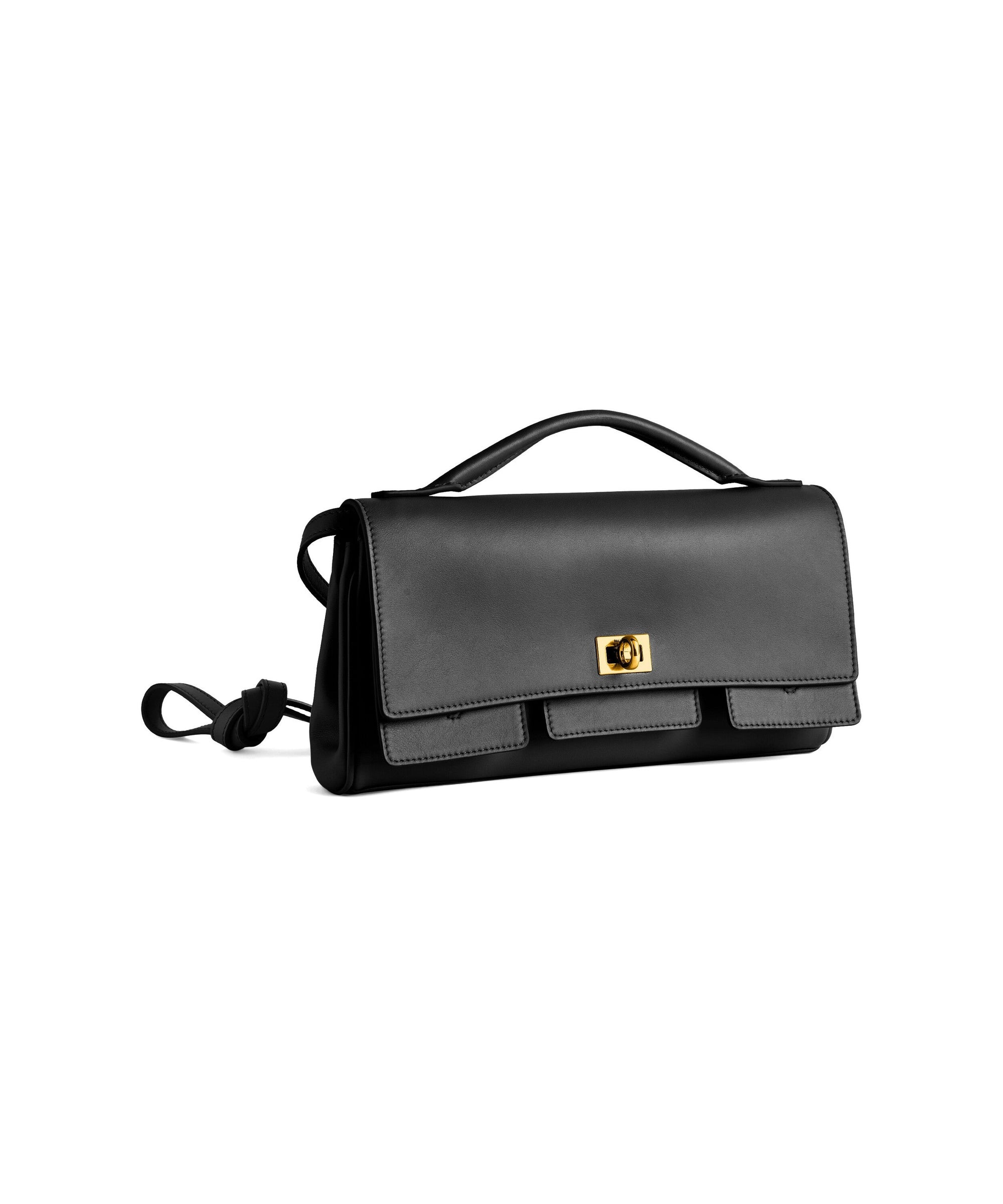 Bel Air Clutch On Strap Small - Black
