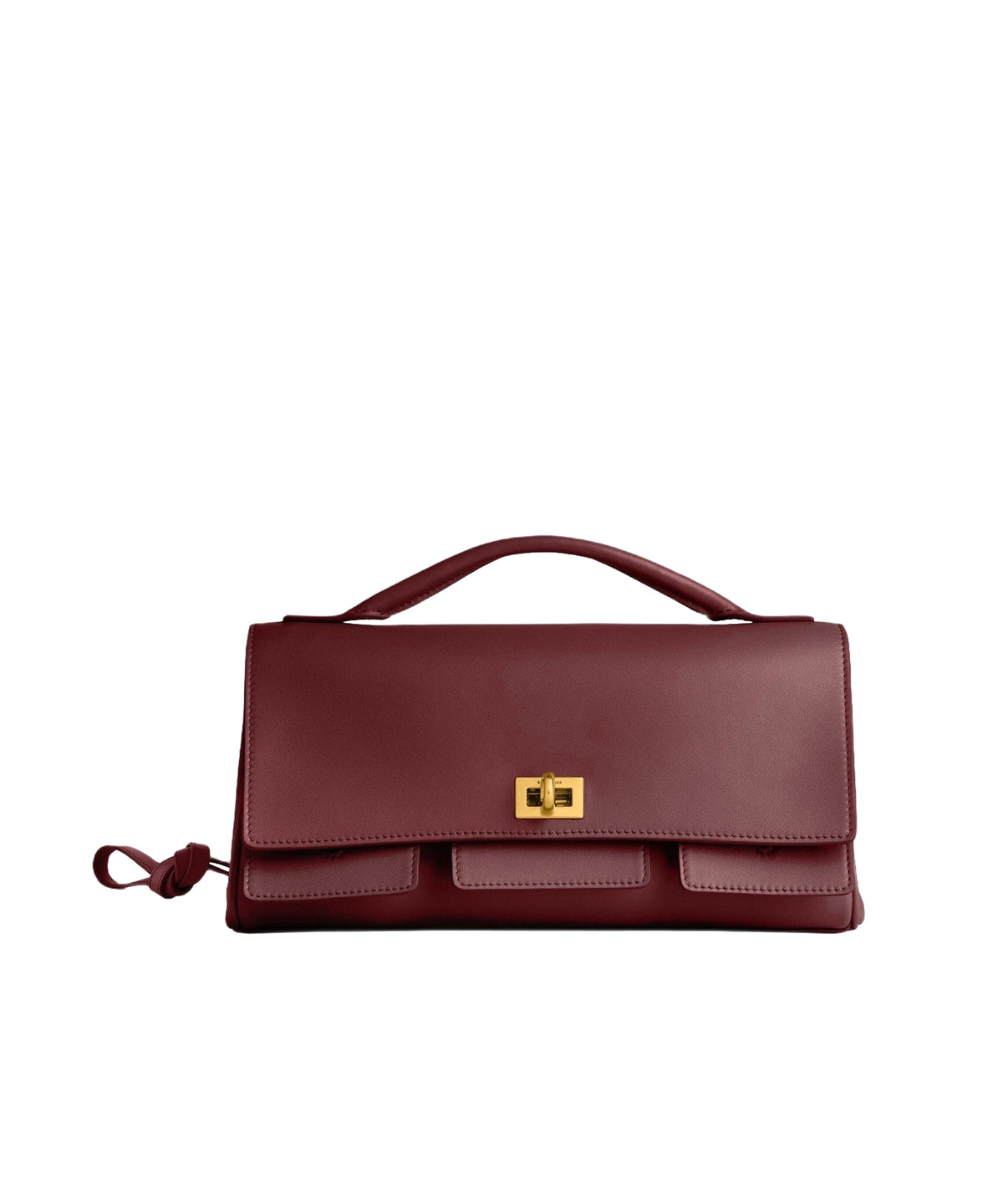 Bel Air Clutch On Strap Small - Dark Burgundy