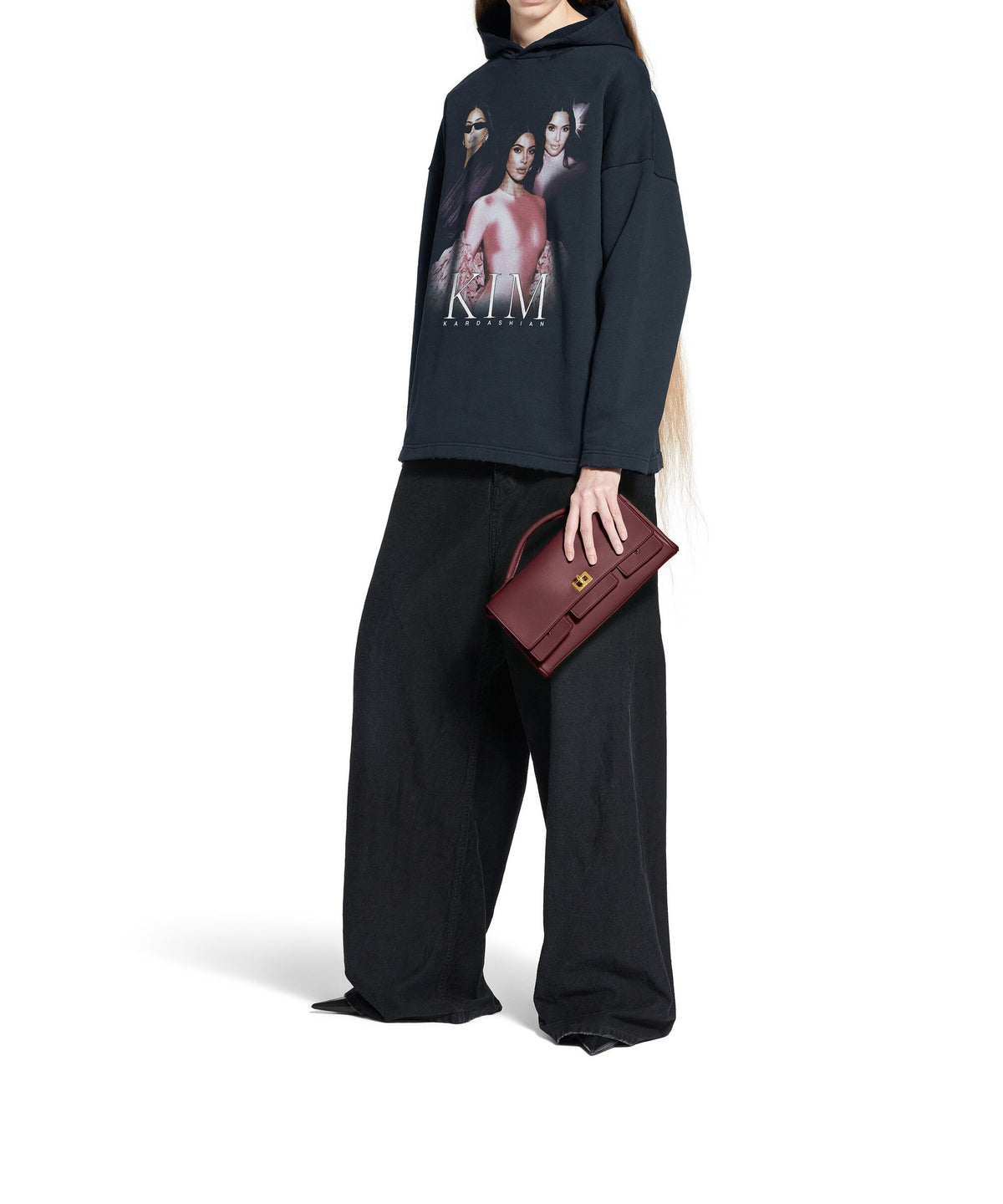BEL AIR / Bel Air Clutch On Strap Small - Dark Burgundy