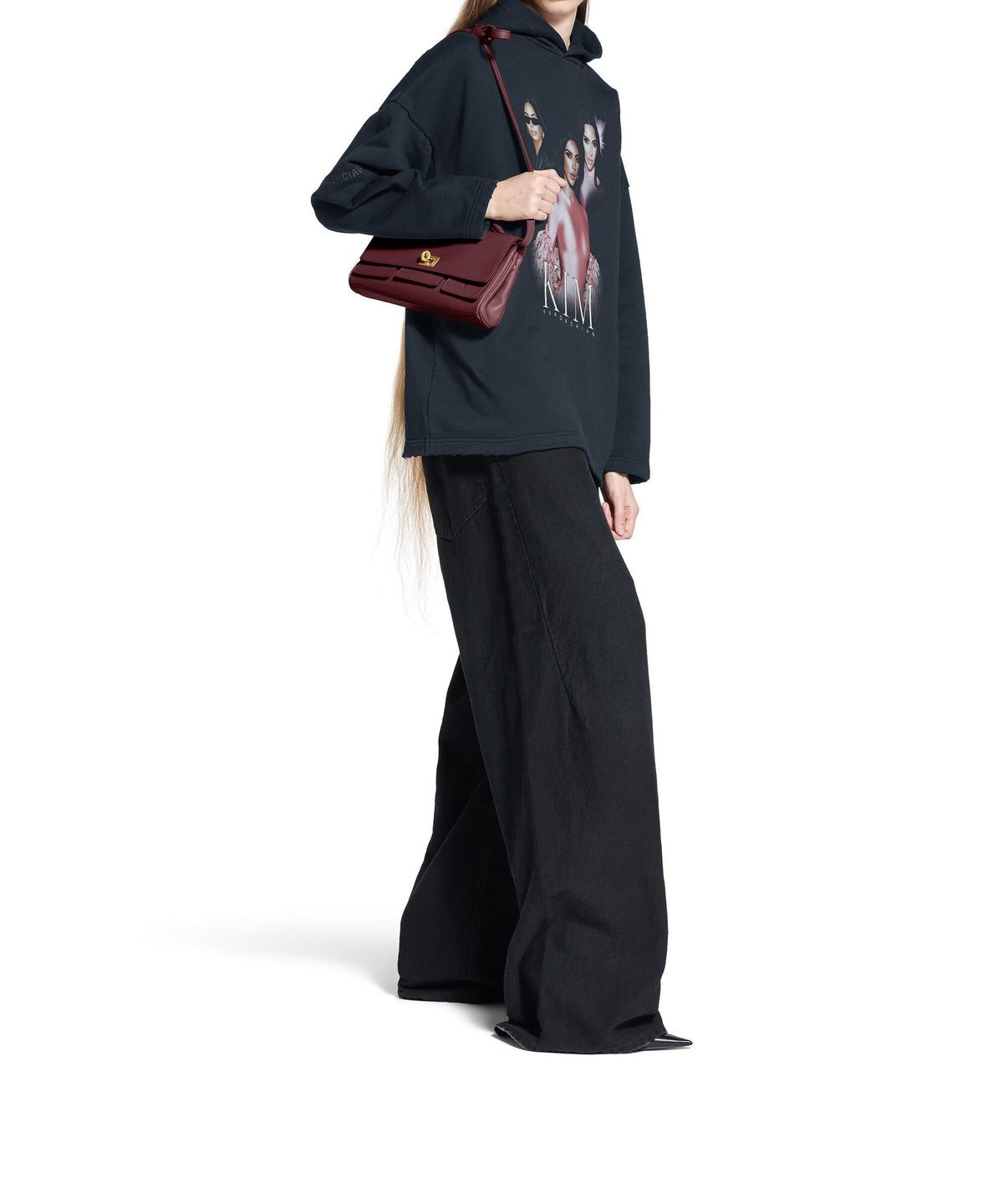 BEL AIR / Bel Air Clutch On Strap Small - Dark Burgundy