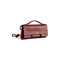 Bel Air Clutch On Strap Small - Dark Burgundy
