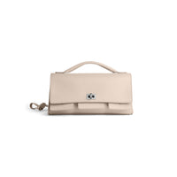 Bel Air Clutch On Strap Small - Almond