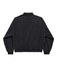 Shirt Collar Crewneck - Faded Washed Black