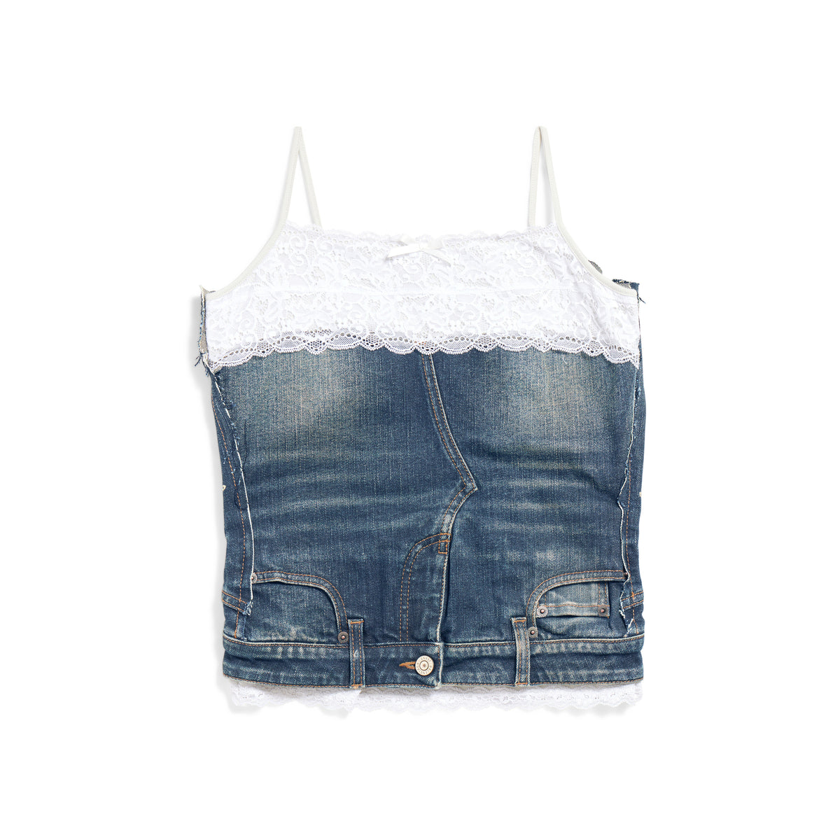 Patched Tank Top - Dark Blue