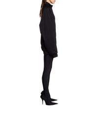 Open Back Tracksuit Dress - Black