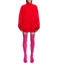 Open Back Tracksuit Dress - Vivid Red