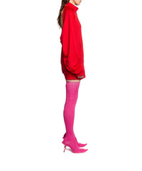 Open Back Tracksuit Dress - Vivid Red