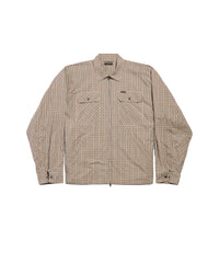 Zip-Up Shirt - Beige & Khaki