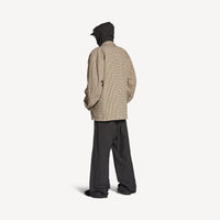 Zip-Up Shirt - Beige & Khaki