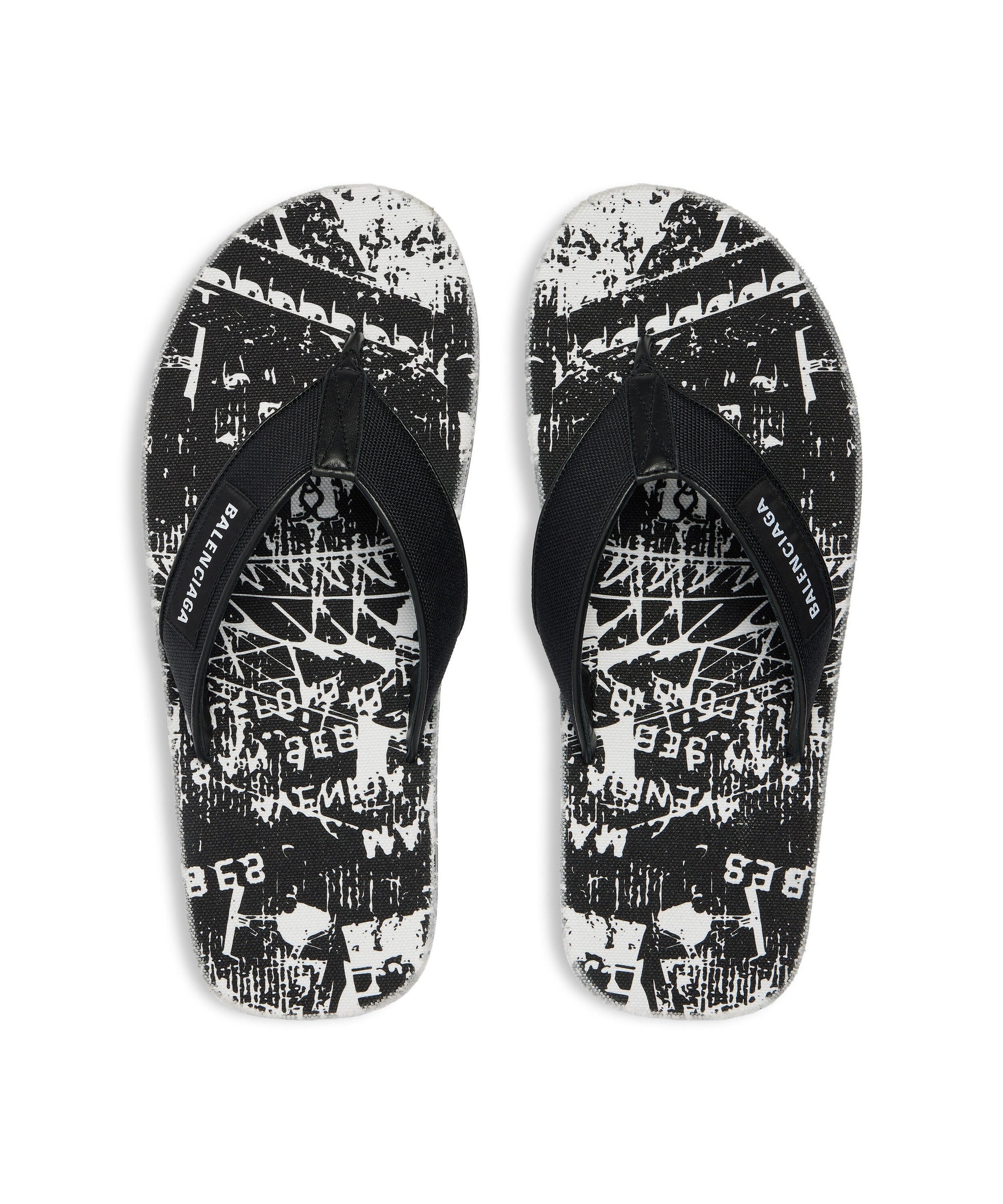 Sunset Thong Flat - Black & White