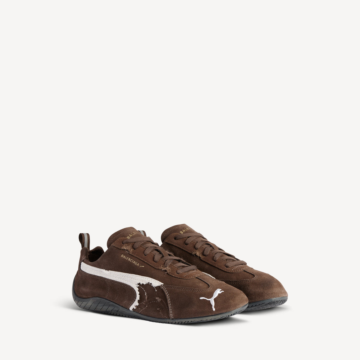 Speedcat Suede Balenciaga - Brown & White & Black