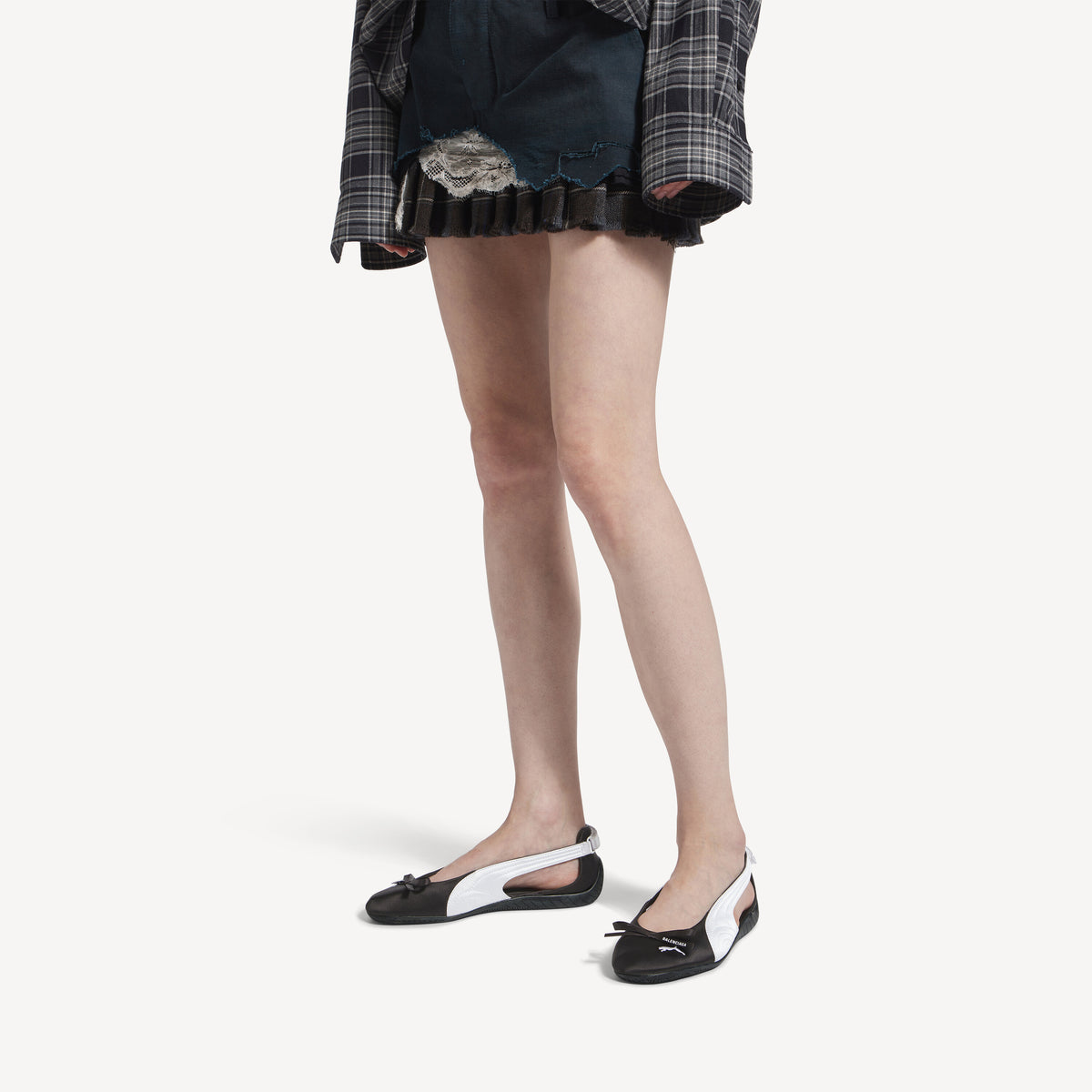 Speedcat Ballet Satin Balenciaga - Black & White