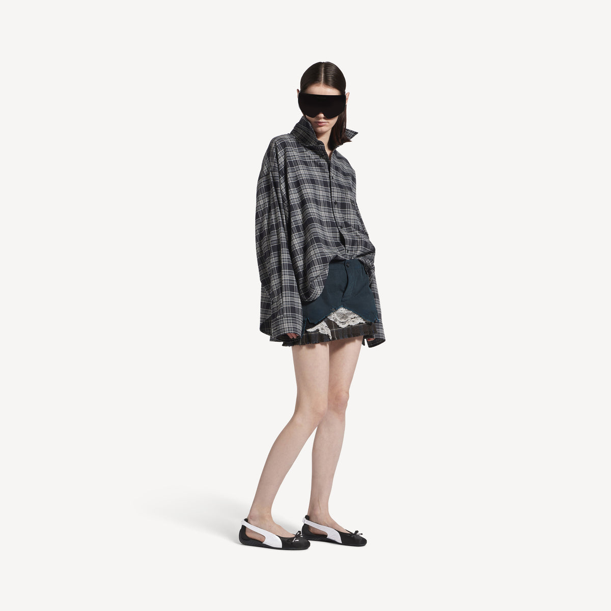 Speedcat Ballet Satin Balenciaga - Black & White