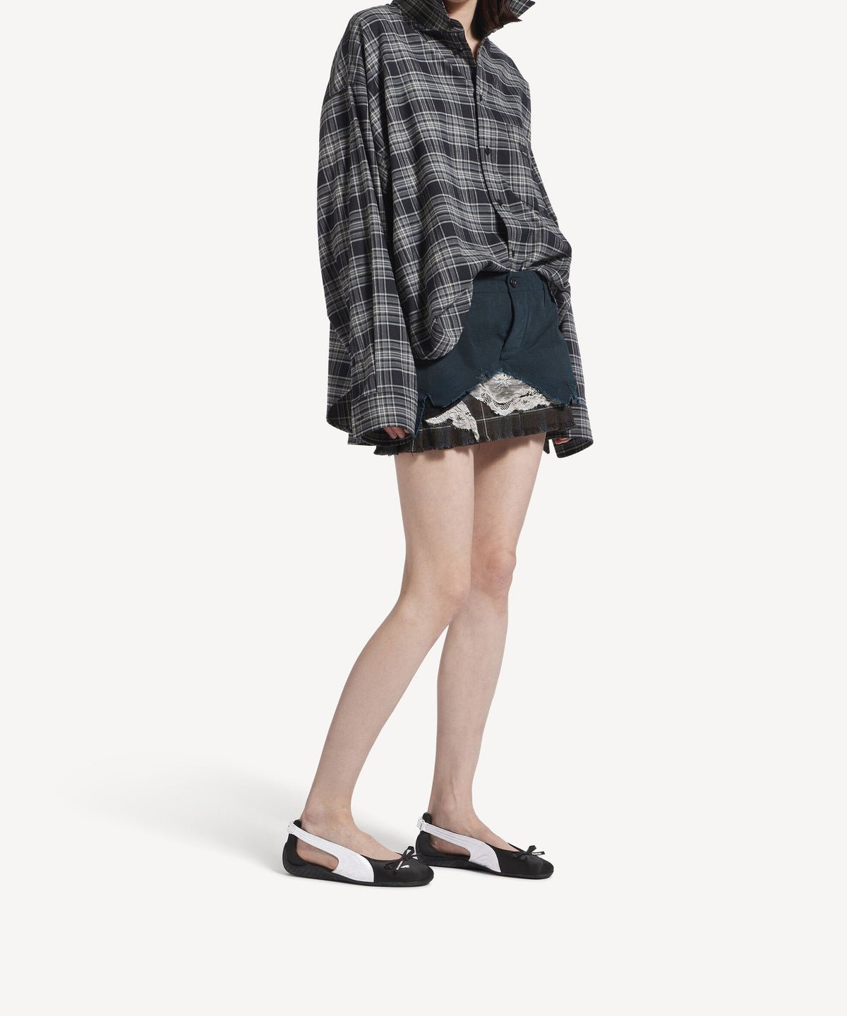 Speedcat Ballet Satin Balenciaga - Black & White