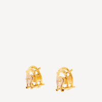Frame Oval Earrings - Shiny Gold