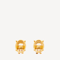 Frame Oval Earrings - Shiny Gold